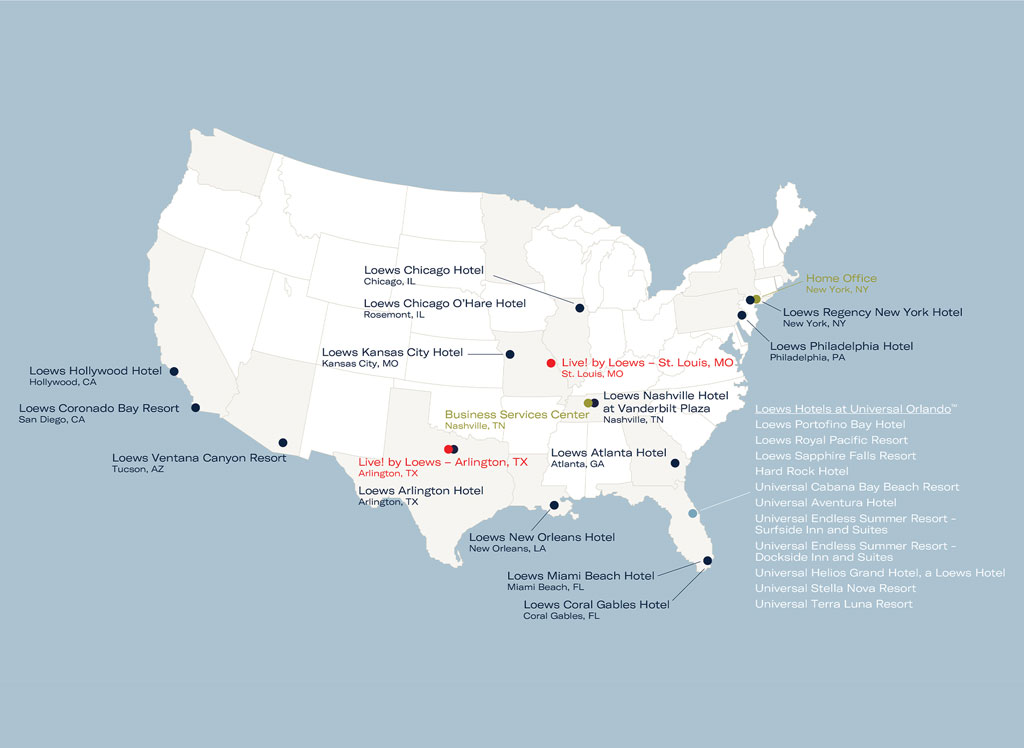 Hotel and Resort Map